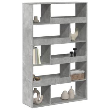  Bookcase Concrete Grey 100x33x156.5 cm Engineered Wood