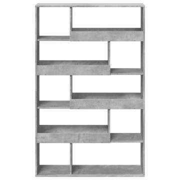  Bookcase Concrete Grey 100x33x156.5 cm Engineered Wood