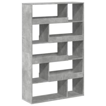  Bookcase Concrete Grey 100x33x156.5 cm Engineered Wood