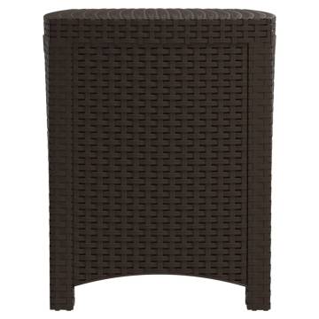 Garden Storage Box 39x39x46 cm PP Rattan Brown