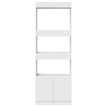  Highboard White 63x33x180 cm Engineered Wood