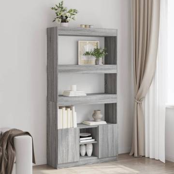  Highboard Grey Sonoma 92x33x180 cm Engineered Wood