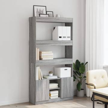  Highboard Grey Sonoma 92x33x180 cm Engineered Wood