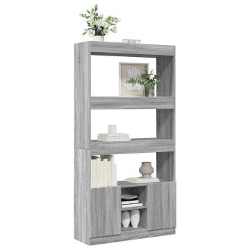  Highboard Grey Sonoma 92x33x180 cm Engineered Wood