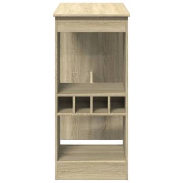  Bar Table with Racks Sonoma Oak 90x47.5x103.5 cm Engineered Wood