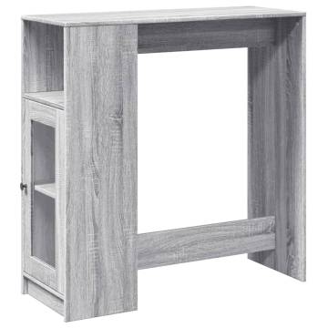  Bar Table with Racks Grey Sonoma 101x40x103.5 cm Engineered Wood