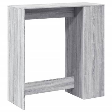  Bar Table with Racks Grey Sonoma 101x40x103.5 cm Engineered Wood