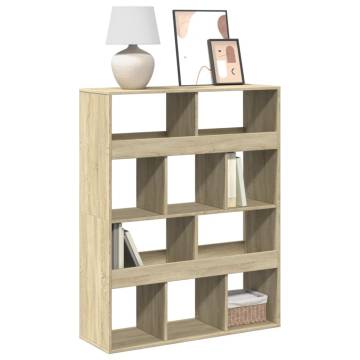  Bookcase Sonoma Oak 100x33x125.5 cm Engineered Wood