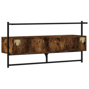 TV Cabinet Wall-mounted Smoked Oak 100.5x30x51 cm Engineered Wood