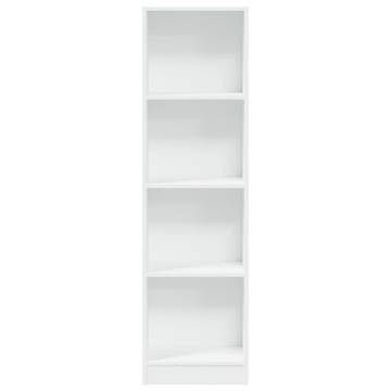  Bookcase White 40x24x143 cm Engineered Wood