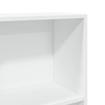  Bookcase White 40x24x143 cm Engineered Wood