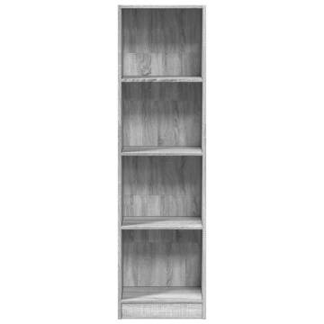  Bookcase Grey Sonoma 40x24x143 cm Engineered Wood