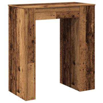  Bar Table with Racks Old Wood 95x47x103.5 cm Engineered Wood