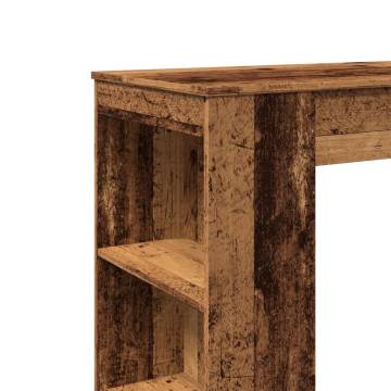  Bar Table with Racks Old Wood 95x47x103.5 cm Engineered Wood