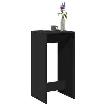  Bar Table Black 51x50x103.5 cm Engineered Wood