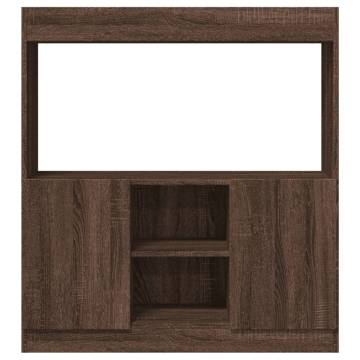  Highboard Brown Oak 92x33x100 cm Engineered Wood