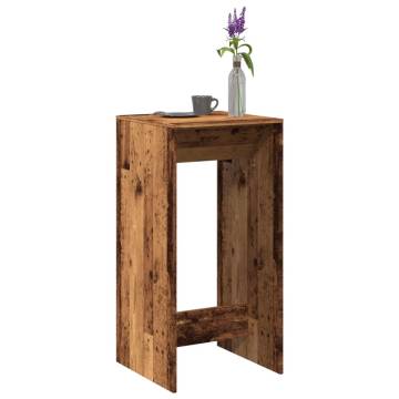  Bar Table Old Wood 51x50x103.5 cm Engineered Wood