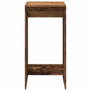  Bar Table Old Wood 51x50x103.5 cm Engineered Wood