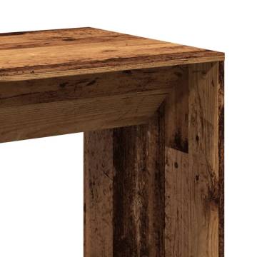  Bar Table Old Wood 51x50x103.5 cm Engineered Wood