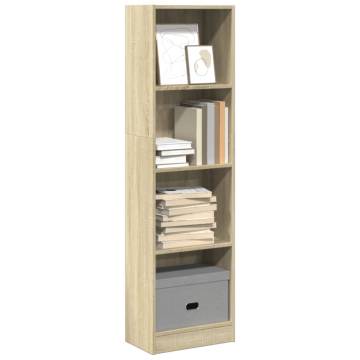  Bookcase Sonoma Oak 40x24x143 cm Engineered Wood