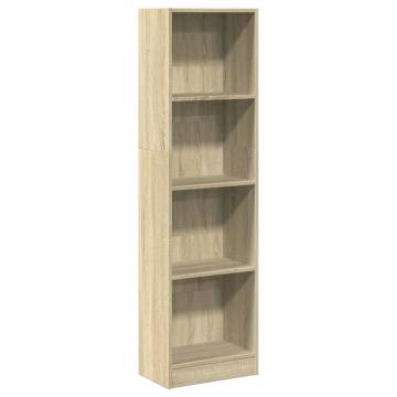  Bookcase Sonoma Oak 40x24x143 cm Engineered Wood