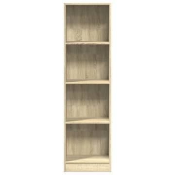  Bookcase Sonoma Oak 40x24x143 cm Engineered Wood