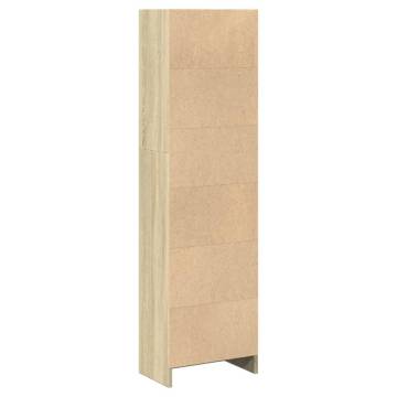  Bookcase Sonoma Oak 40x24x143 cm Engineered Wood