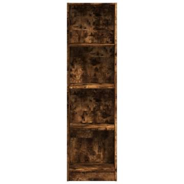  Bookcase Smoked Oak 40x24x143 cm Engineered Wood