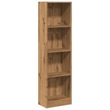  Bookcase Artisian Oak 40x24x143 cm Engineered Wood