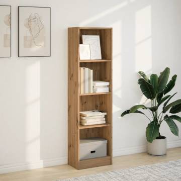  Bookcase Artisian Oak 40x24x143 cm Engineered Wood