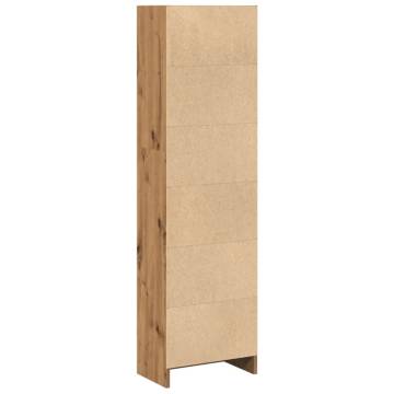  Bookcase Artisian Oak 40x24x143 cm Engineered Wood