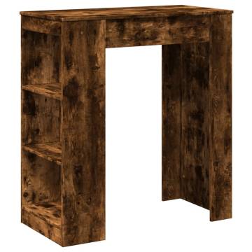  Bar Table with Racks Smoked Oak 95x47x103.5 cm Engineered Wood