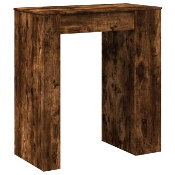  Bar Table with Racks Smoked Oak 95x47x103.5 cm Engineered Wood