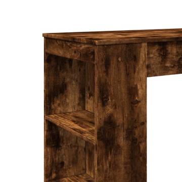  Bar Table with Racks Smoked Oak 95x47x103.5 cm Engineered Wood