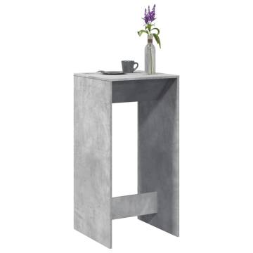  Bar Table Concrete Grey 51x50x103.5 cm Engineered Wood