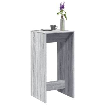  Bar Table Grey Sonoma 51x50x103.5 cm Engineered Wood