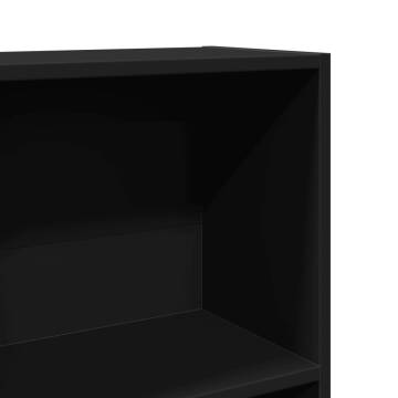  Bookcase Black 40x24x143 cm Engineered Wood