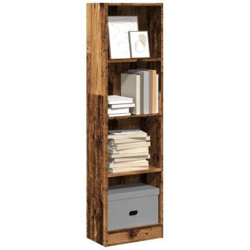  Bookcase Old Wood 40x24x143 cm Engineered Wood