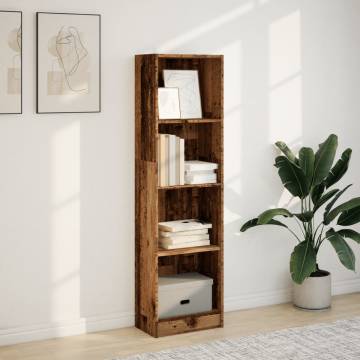  Bookcase Old Wood 40x24x143 cm Engineered Wood