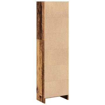  Bookcase Old Wood 40x24x143 cm Engineered Wood