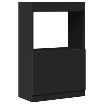  Highboard Black 63x33x100 cm Engineered Wood