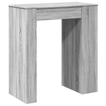  Bar Table with Racks Grey Sonoma 95x47x103.5 cm Engineered Wood