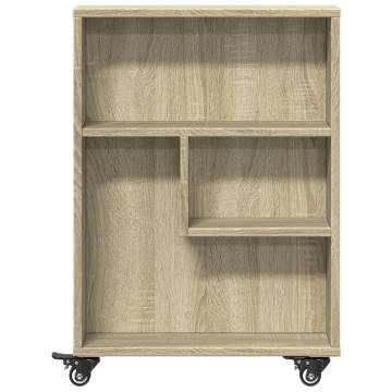  Narrow Storage Trolley Sonoma Oak 48x13x68 cm Engineered Wood