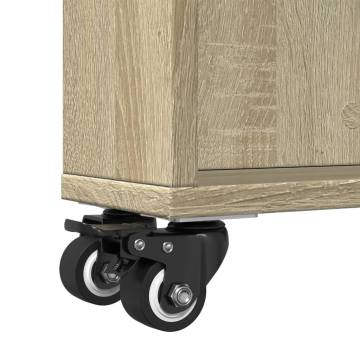  Narrow Storage Trolley Sonoma Oak 48x13x68 cm Engineered Wood