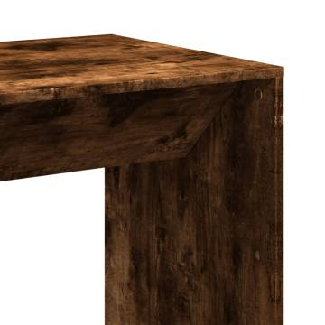  Bar Table Smoked Oak 51x50x103.5 cm Engineered Wood