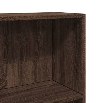  Bookcase Brown Oak 40x24x143 cm Engineered Wood