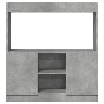  Highboard Concrete Grey 92x33x100 cm Engineered Wood