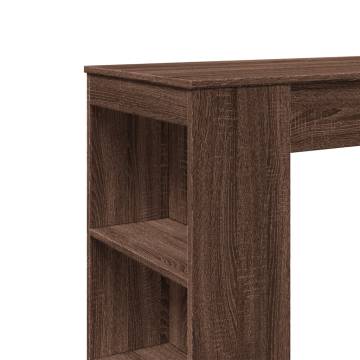  Bar Table with Racks Brown Oak 95x47x103.5 cm Engineered Wood