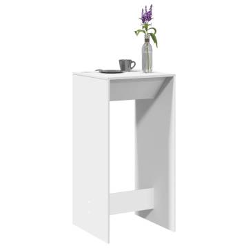  Bar Table White 51x50x103.5 cm Engineered Wood