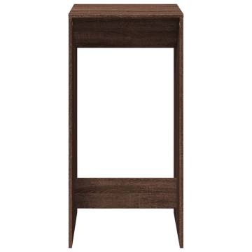  Bar Table Brown Oak 51x50x103.5 cm Engineered Wood